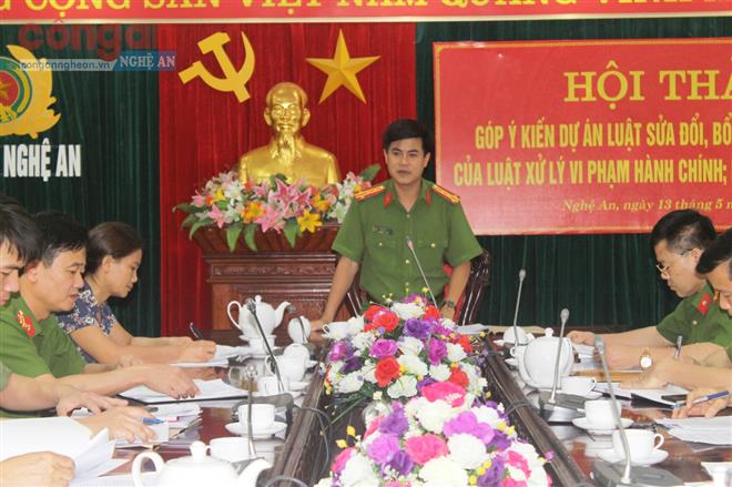 Công an Nghệ An: Hội thảo góp ý Dự án Luật sửa đổi, bổ sung một số điều Luật XLVPHC