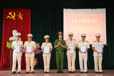 Điều động 6 đồng chí Công an chính quy về xã Hưng Hòa