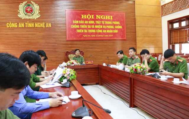 Hội nghị đảm bảo ANTT phòng chống thiên tai trong Công an nhân dân