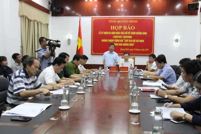 Họp báo công bố lễ khánh thành 'Tượng đài Chủ tịch Hồ Chí Minh với nhân dân Quảng Bình'