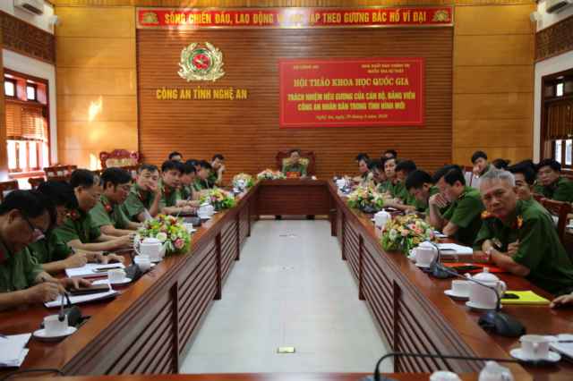 Hội thảo khoa học quốc gia 'Trách nhiệm nêu gương của cán bộ, đảng viên CAND trong tình hình mới'