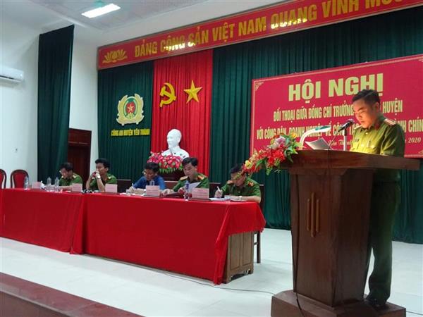 Công an huyện Yên Thành 'đối thoại' với doanh nghiệp