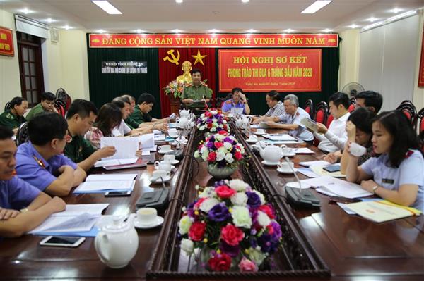 Khối thi đua Nội chính - lực lượng vũ trang tổ chức sơ kết 6 tháng đầu năm 2020