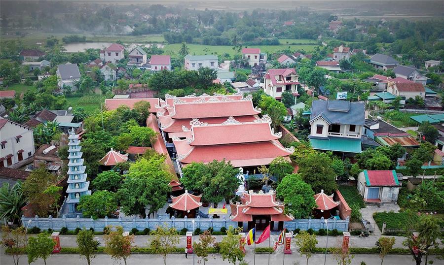 Một góc xã Xuân Phổ nhìn từ trên cao
