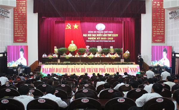 Đảng bộ Thành phố Vinh: Đại hội Đại biểu lần thứ XXIV, nhiệm kỳ 2020 - 2025