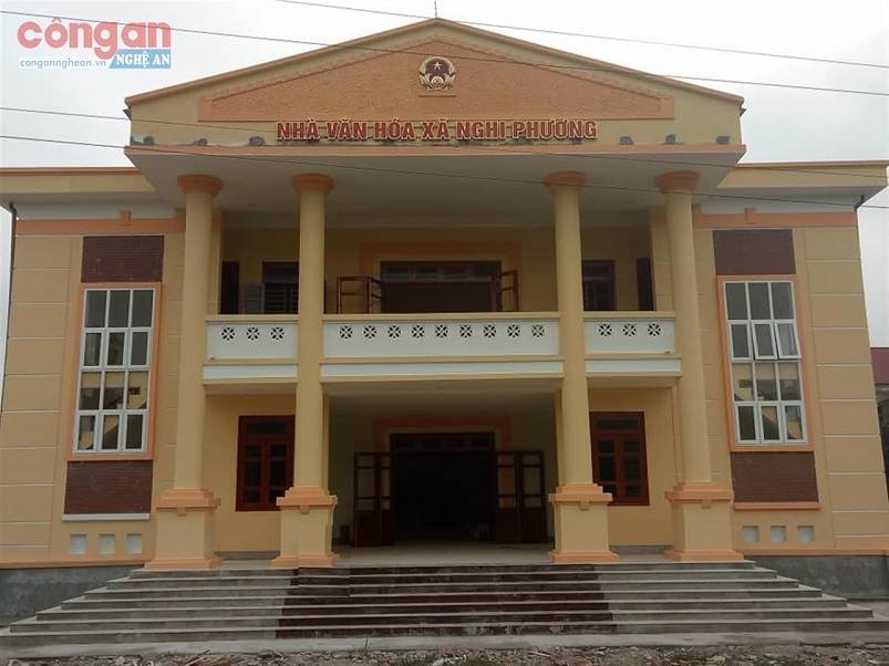 Nhà Văn hóa xã Nghi Phương vừa được xây dựng mới khang trang, to đẹp