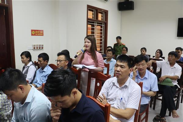 Công an thị xã Hoàng Mai đối thoại với người dân, doanh nghiệp về công tác Cải cách hành chính