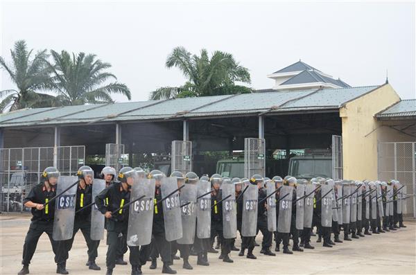 Biểu diễn quân sự, võ thuật, diễn tập phương án phục vụ bảo vệ Đại hội Đảng bộ tỉnh Nghệ An