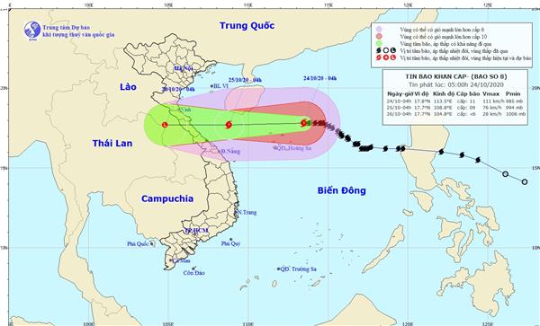 Bão số 8 tăng tốc tiến vào Hà Tĩnh – Quảng Trị