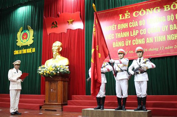 Công bố thành lập Cơ quan Ủy ban kiểm tra Đảng ủy Công an tỉnh