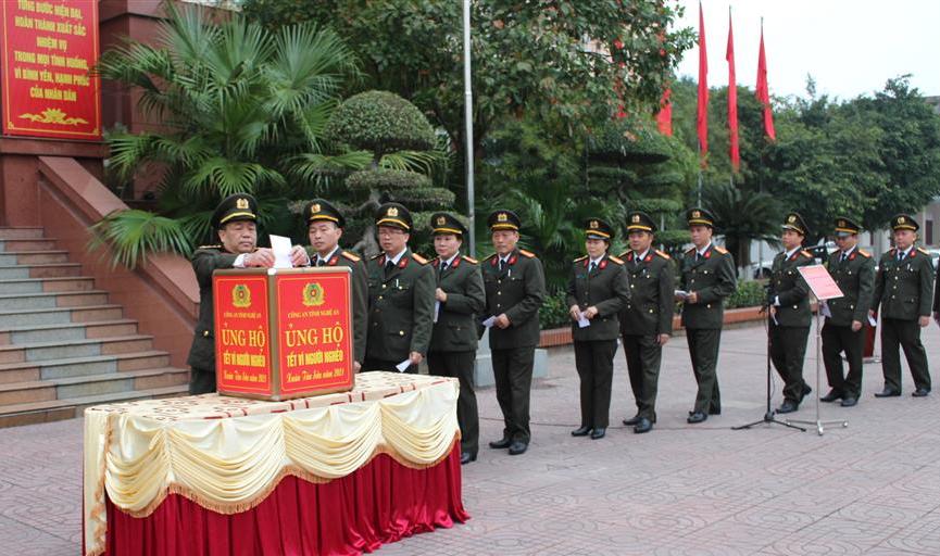Công an Nghệ An phát động ủng hộ Tết vì người nghèo năm 2021