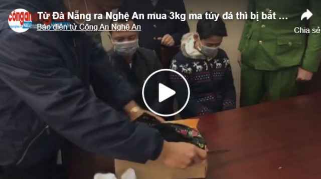Từ Đà Nẵng ra Nghệ An buôn 3kg ma túy đá