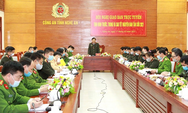 Giao ban trực tuyến tình hình  trước, trong và sau tết Nguyên đán Tân Sửu 2021