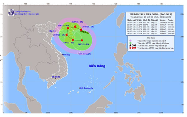 Công an Nghệ An triển khai ứng phó với bão số 3