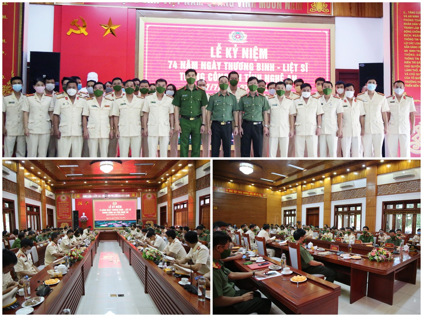 Công an Nghệ An tổ chức lễ mít tinh, gặp mặt các Anh hùng lực lượng vũ trang nhân dân, thương binh và thân nhân các gia đình liệt sỹ trong lực lượng Công an Nghệ An.