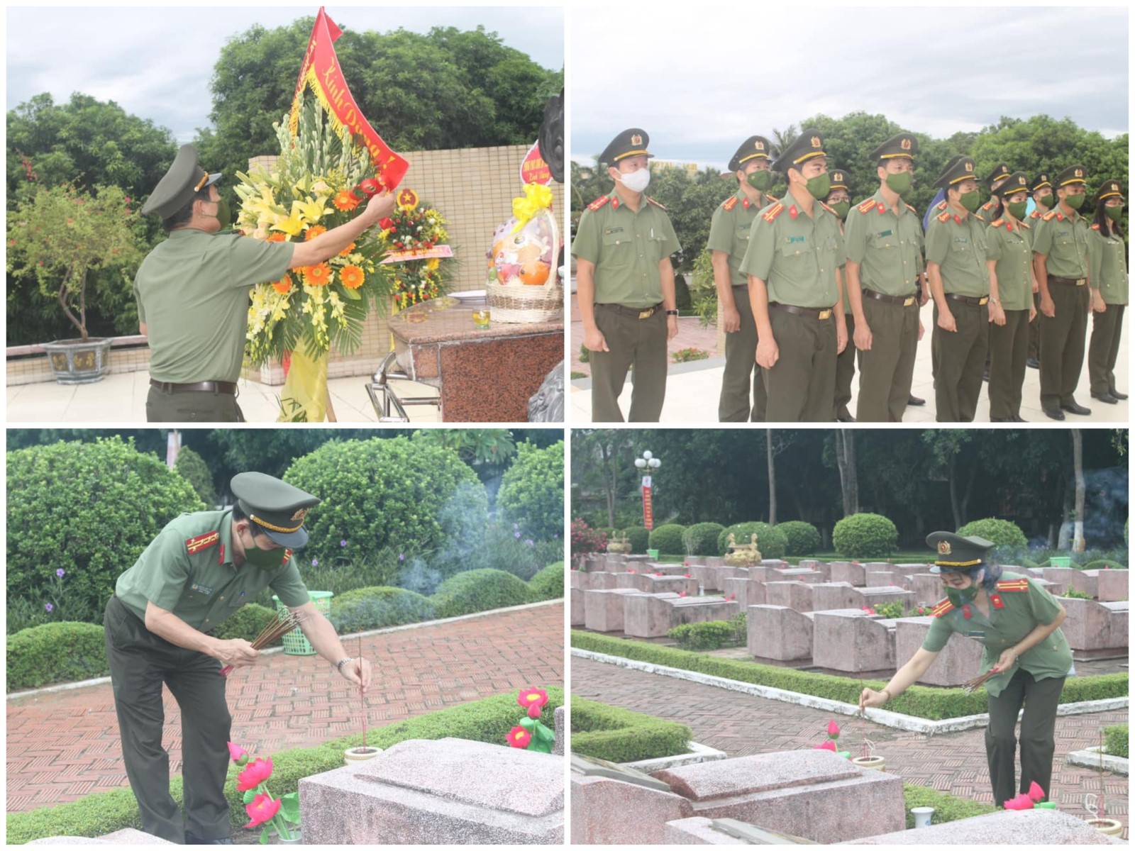 Hoạt động tưởng nhớ, tri ân của lãnh đạo, cán bộ chiến sĩ Phòng An ninh Chính trị nội bộ.