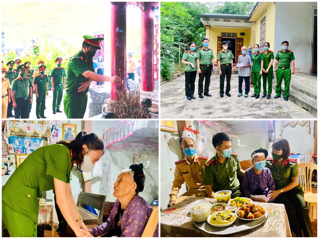 Hoạt động tưởng nhớ, tri ân của lãnh đạo, cán bộ chiến sĩ Công an huyện Đô Lương.