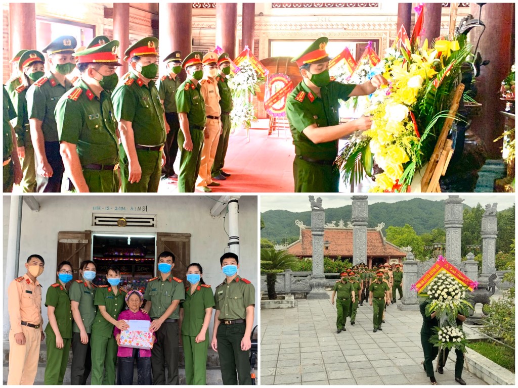 Hoạt động tưởng nhớ, tri ân của lãnh đạo, cán bộ chiến sĩ Công an huyện Quỳnh Lưu