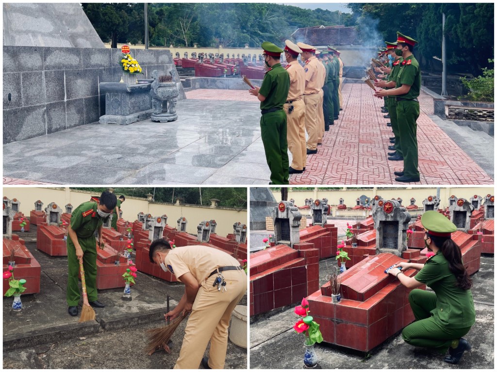 Đoàn viên thanh niên Công an huyện Tân Kỳ