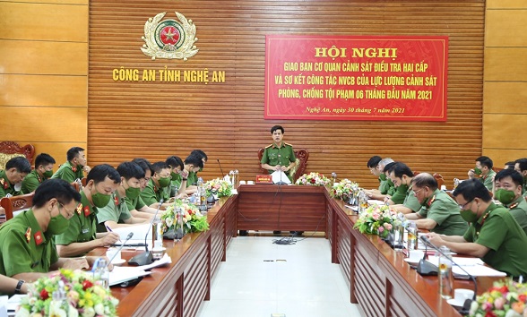 Công an tỉnh Nghệ An: Giao ban Cơ quan Cảnh sát điều tra hai cấp