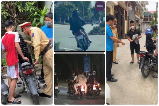 Công an thành phố Vinh: Xử lý thanh, thiếu niên điều khiển mô tô, xe máy vi phạm
