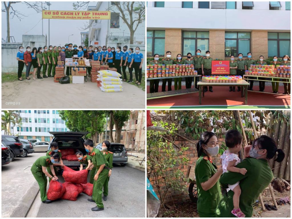 Các hoạt động tặng quà hỗ trợ hoạt động phòng, chống dịch của các chi hội phụ nữ công an các địa phương 