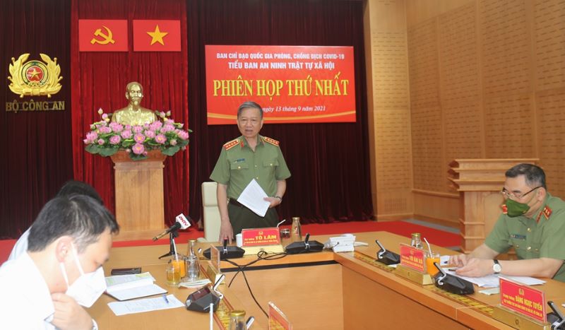 Tiểu ban An ninh trật tự xã hội thuộc Ban Chỉ đạo Quốc gia phòng, chống dịch COVID-19 họp phiên thứ Nhất