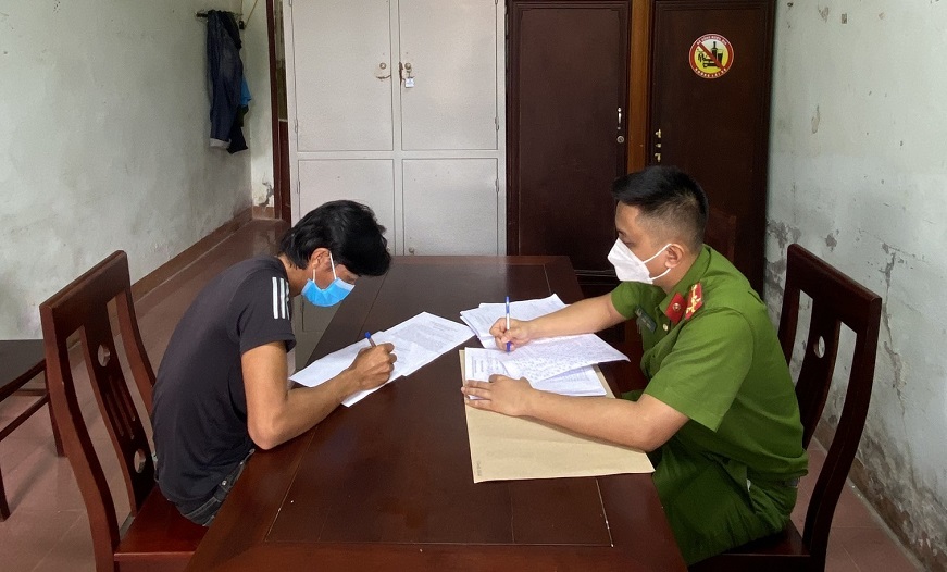 Cơ quan Công an làm việc với đối tượng Trương Công Huy
