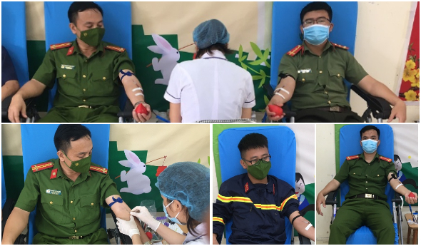 07 cán bộ Công an hiến máu cứu chữa bệnh nhân