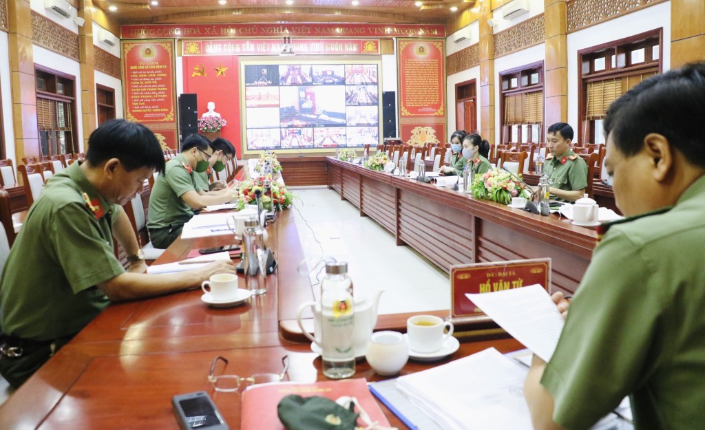 Hội thảo được tổ chức trực tuyến đến Công an các tỉnh, thành phố trực thuộc Trung ương