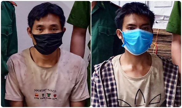 Hai đối tượng Moong Phò Hinh (trái) và Moong Phò Then