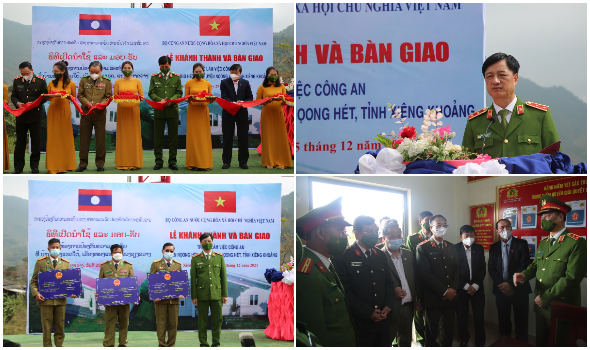 Khánh thành trụ sở đầu tiên tặng Công an bản biên giới của nước CHDCND Lào