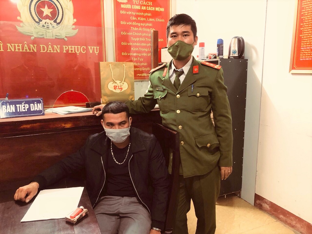 Đối tượng Phạm Thanh Bình tại cơ quan Công an
