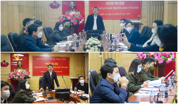 Giao ban công tác an ninh trường học năm 2021