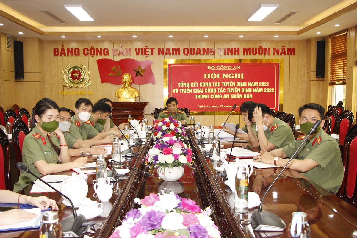 Toàn cảnh Hội nghị tại điểm cầu Công an tỉnh Nghệ An