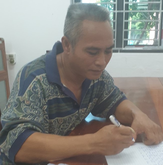 Đối tượng Trịnh Minh Thắng tại cơ quan Công an