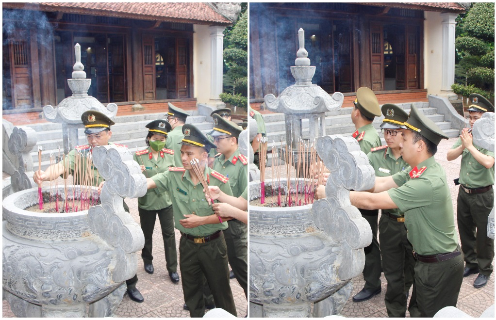 Dâng hoa, dâng hương tại Nhà tưởng niệm đồng chí Trần Quốc Hoàn