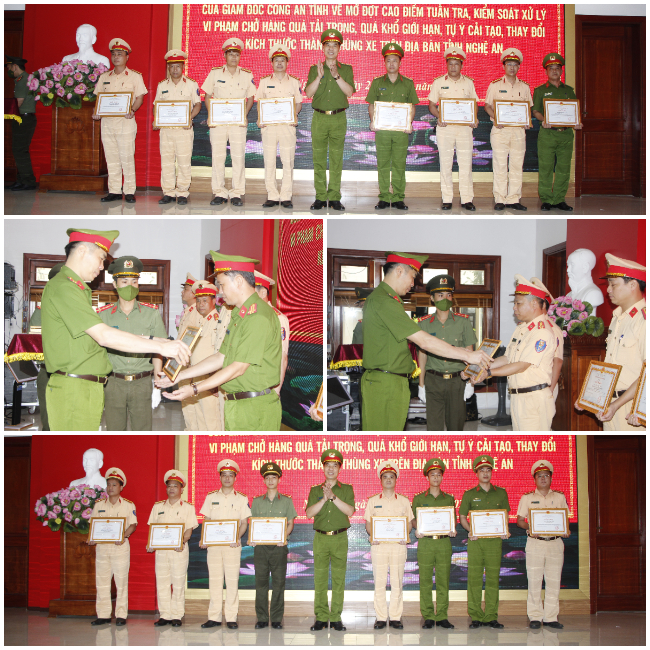 Trao thưởng cho các tập thể, cá nhân có thành tích xuất sắc trong thời gian thực hiện đợt cao điểm