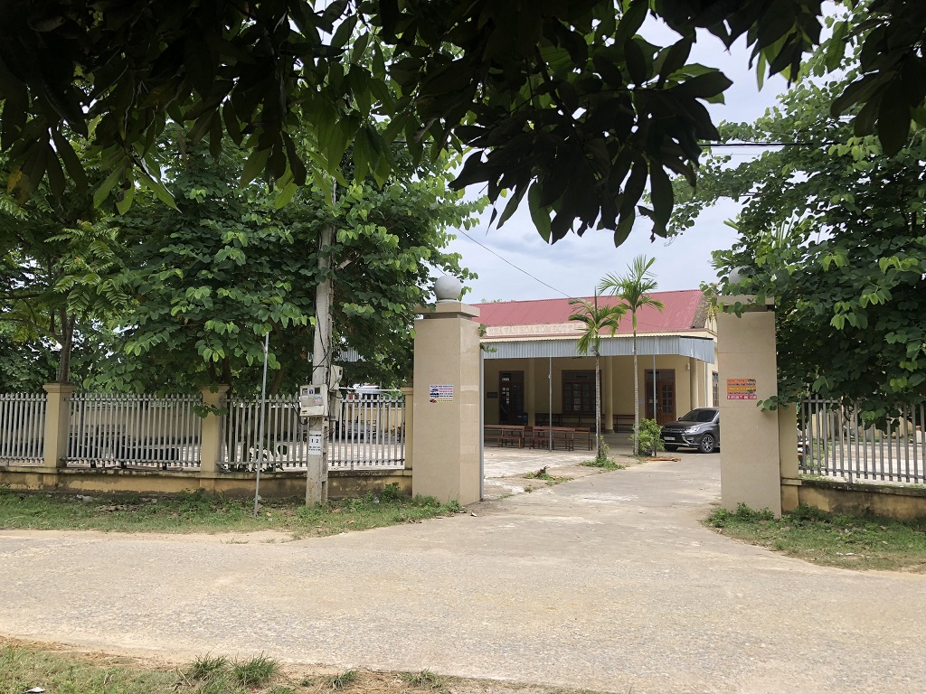 Nhà văn hoá xóm Đột Tân nơi xảy ra sự việc