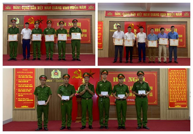 Khen thưởng cho các tập thể, cá nhân có thành tích xuất sắc trong xây dựng mô hình cải cách hành chính Công an cấp xã
