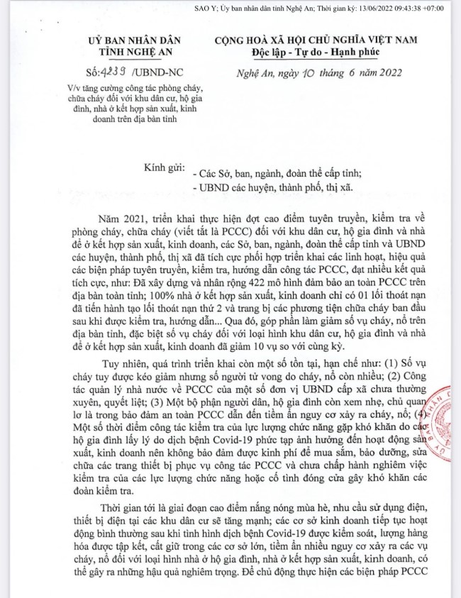 Công văn số 4239/UBND-NC