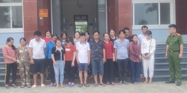 Các đối tượng trong đường dây đánh bạc bị bắt giữ