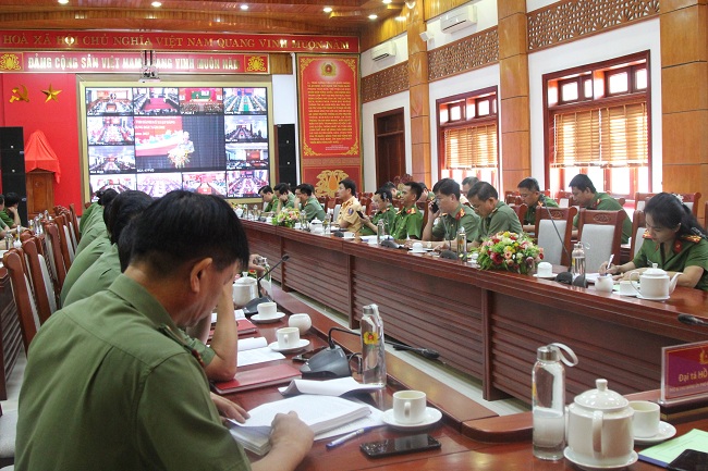 Hội nghị trực tuyến từ Bộ Công an