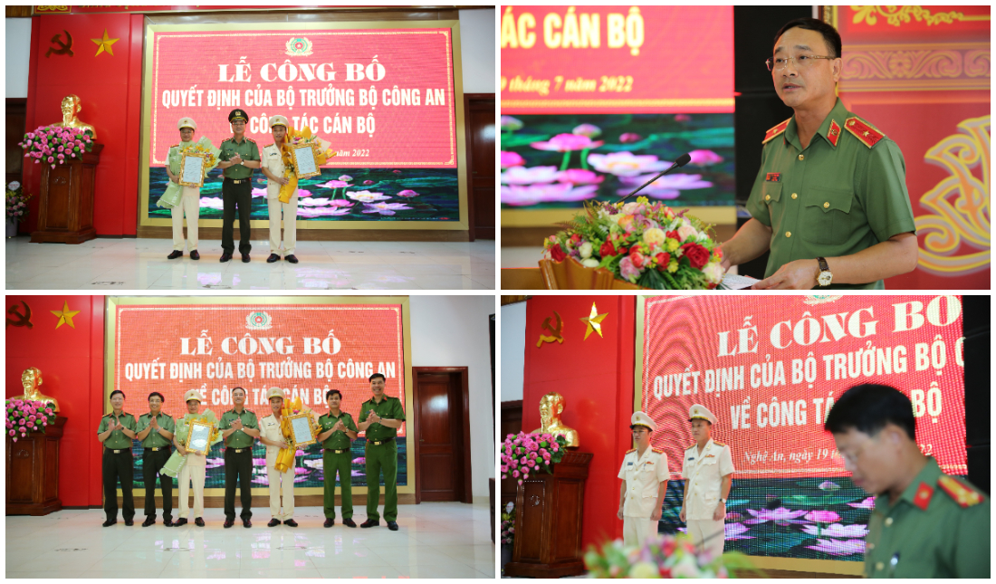 Công bố quyết định bổ nhiệm 02 Phó Giám đốc Công an tỉnh Nghệ An