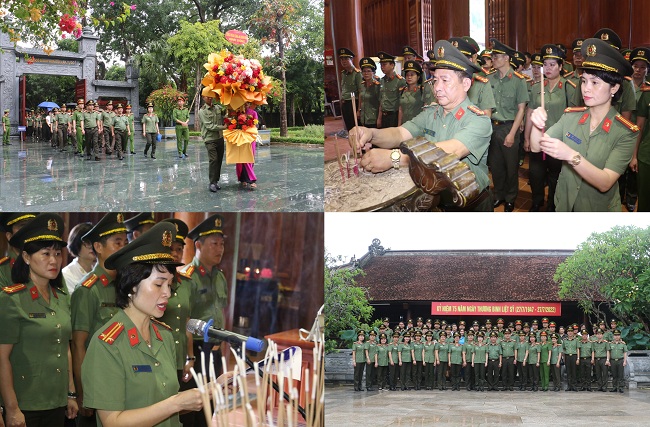 Đoàn đến dâng hoa, dâng hương,  báo công lên anh linh Chủ tịch Hồ Chí Minh tại Khu di tích lịch sử Quốc gia đặc biệt Kim Liên