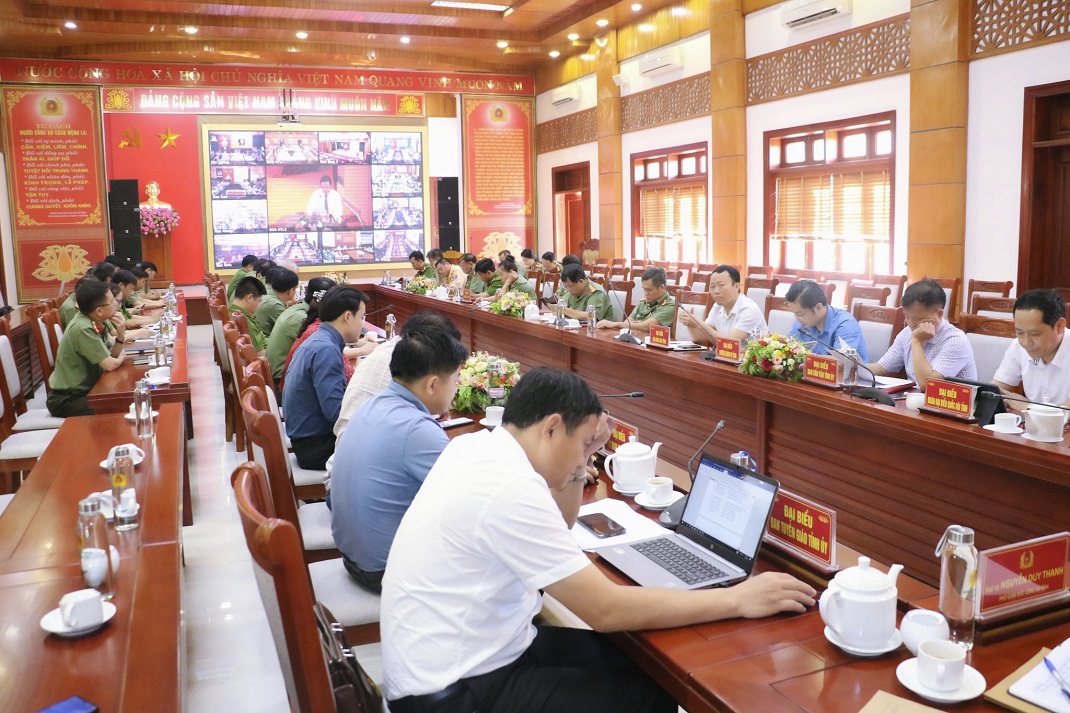 Toàn cảnh Hội thảo tại điểm cầu Công an tỉnh Nghệ An
