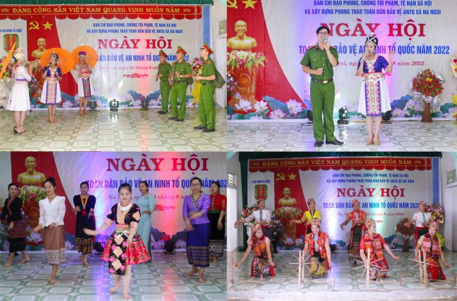 Nhiều tiết mục văn nghệ sôi nổi, ý nghĩa mang sắc màu đặc trưng của địa phương được gửi đến ngày hội