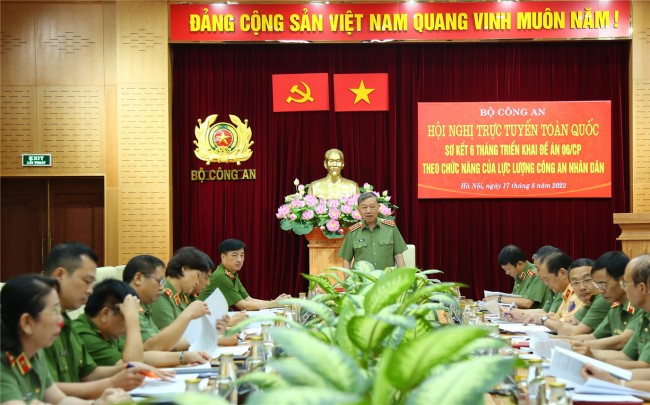 Toàn cảnh Hội nghị tại điểm cầu Bộ Công an