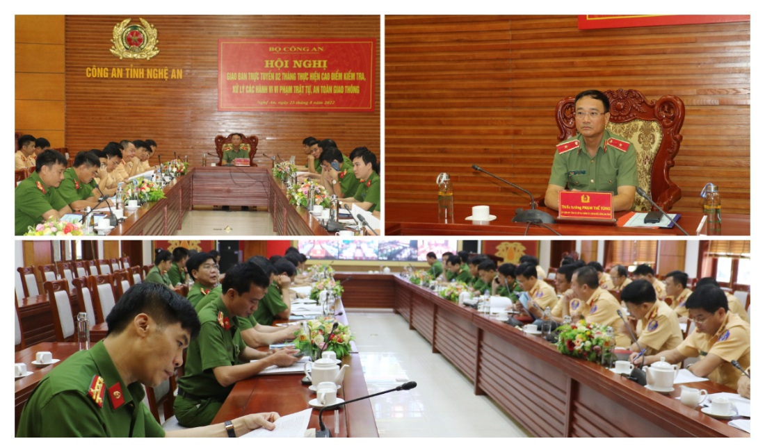 Giao ban thực hiện Kế hoạch 299 của Bộ Công an về cao điểm kiểm tra, xử lý các hành vi vi phạm TTATGT