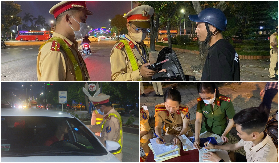 Công an thành phố Vinh: Ra quân xử lý vi phạm Luật An toàn giao thông trong dịp nghỉ lễ
